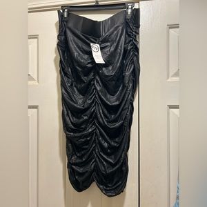 Black ruched skirt